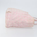 CHANEL New Travel Line Tote Bag Nylon Pink Gold CC Auth mr1511-4