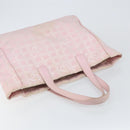 CHANEL New Travel Line Tote Bag Nylon Pink Gold CC Auth mr1511-6