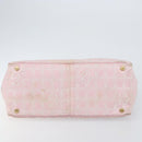 CHANEL New Travel Line Tote Bag Nylon Pink Gold CC Auth mr1511-9