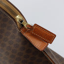 CELINE Macadam Canvas Hand Bag PVC Leather Brown Gold Auth mr1512-14