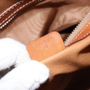 CELINE Macadam Canvas Hand Bag PVC Leather Brown Gold Auth mr1512-20