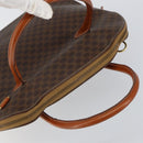 CELINE Macadam Canvas Hand Bag PVC Leather Brown Gold Auth mr1512-6