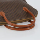 CELINE Macadam Canvas Hand Bag PVC Leather Brown Gold Auth mr1512-7