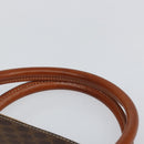 CELINE Macadam Canvas Hand Bag PVC Leather Brown Gold Auth mr1512-8