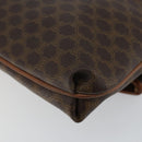 CELINE Macadam Canvas Clutch Bag PVC Leather Brown Gold Auth mr1513-15