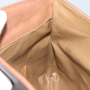 CELINE Macadam Canvas Clutch Bag PVC Leather Brown Gold Auth mr1513-18