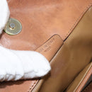 CELINE Macadam Canvas Clutch Bag PVC Leather Brown Gold Auth mr1513-12