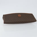 CELINE Macadam Canvas Clutch Bag PVC Leather Brown Gold Auth mr1513-5
