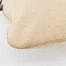 FENDI Shoulder Bag Canvas Beige Silver Auth mr1514-14