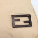 FENDI Shoulder Bag Canvas Beige Silver Auth mr1514-17