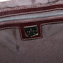 FENDI Shoulder Bag Canvas Beige Silver Auth mr1514-18