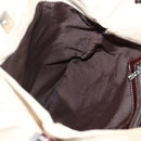 FENDI Shoulder Bag Canvas Beige Silver Auth mr1514-19