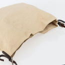 FENDI Shoulder Bag Canvas Beige Silver Auth mr1514-6