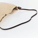 FENDI Shoulder Bag Canvas Beige Silver Auth mr1514-7