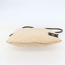 FENDI Shoulder Bag Canvas Beige Silver Auth mr1514-5