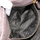 PRADA Quilted Gathered Shoulder Bag Leather plastic Brown Auth mr1517-21