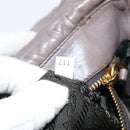 PRADA Quilted Gathered Shoulder Bag Leather plastic Brown Auth mr1517-12