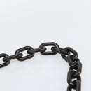 PRADA Quilted Gathered Shoulder Bag Leather plastic Brown Auth mr1517-8