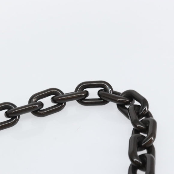 PRADA Quilted Gathered Shoulder Bag Leather plastic Brown Auth mr1517