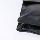 CHANEL Shoulder Bag Leather Black Gold CC Auth mr1518-9