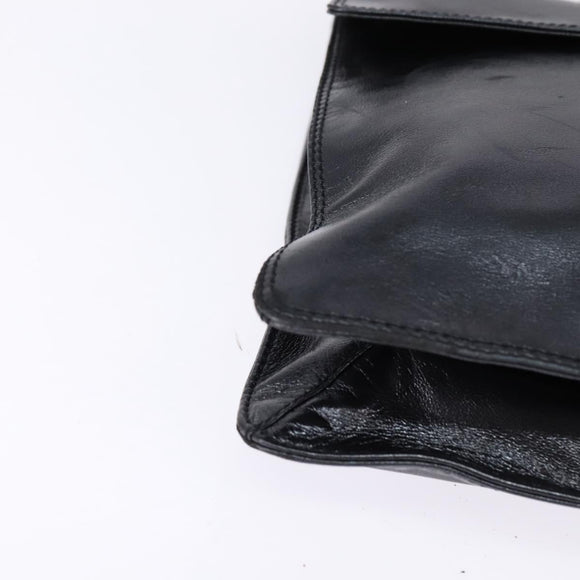 CHANEL Umhängetasche Leder Schwarz Gold CC Auth mr1518