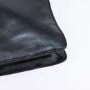 CHANEL Shoulder Bag Leather Black Gold CC Auth mr1518-16