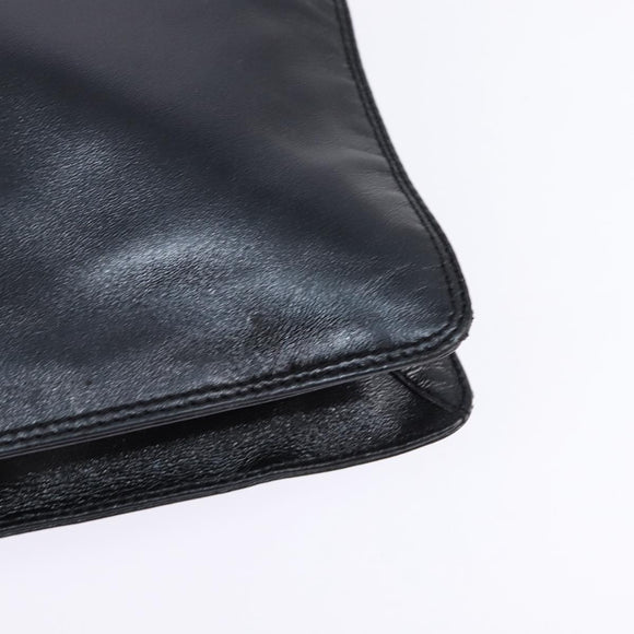 CHANEL Umhängetasche Leder Schwarz Gold CC Auth mr1518
