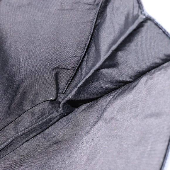 CHANEL Shoulder Bag Leather Black Gold CC Auth mr1518