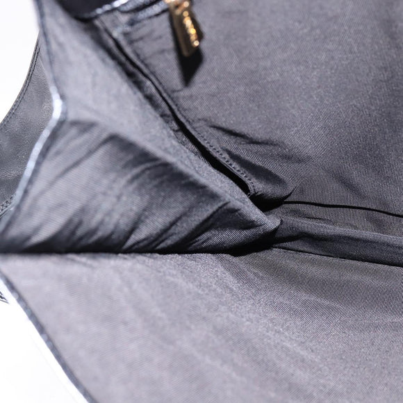 CHANEL Shoulder Bag Leather Black Gold CC Auth mr1518