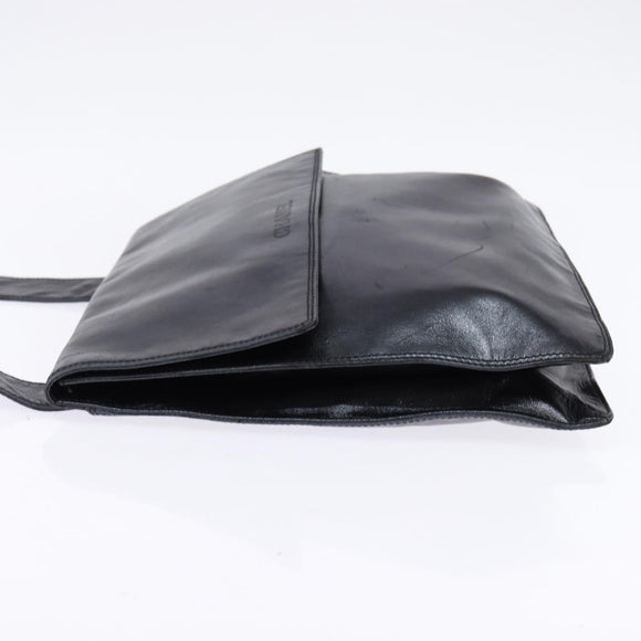 CHANEL Umhängetasche Leder Schwarz Gold CC Auth mr1518
