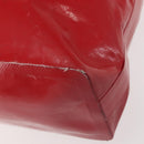 CHANEL Etanche Waterproof Tote Bag Vinyl Red CC Auth mr1520-10