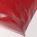CHANEL Etanche Waterproof Tote Bag Vinyl Red CC Auth mr1520-15