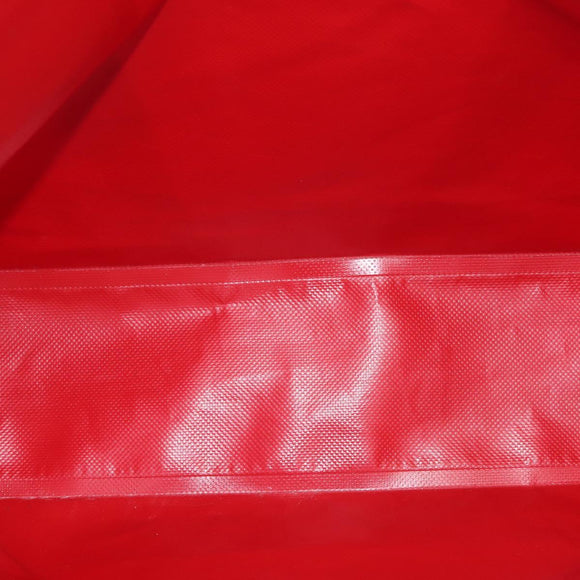 CHANEL Etanche Waterproof Tote Bag Vinyl Red CC Auth mr1520