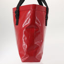 CHANEL Etanche Waterproof Tote Bag Vinyl Red CC Auth mr1520-3