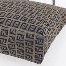 FENDI Zucchino Canvas Tote Bag Navy Silver Auth mr1524-9