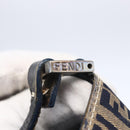 FENDI Zucchino Canvas Tote Bag Navy Silver Auth mr1524-10
