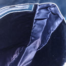 FENDI Zucchino Canvas Tote Bag Navy Silver Auth mr1524-19