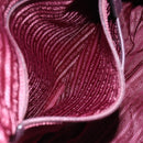 PRADA Tote Bag Nylon Bordeaux Silver Auth mr1526-24