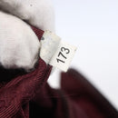 PRADA Tote Bag Nylon Bordeaux Silver Auth mr1526-12