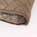 Stella MacCartney Chain Falabella Bag Polyester Beige Silver 234387 Auth mr1527-9