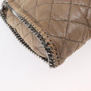 Stella MacCartney Chain Falabella Bag Polyester Beige Silver 234387 Auth mr1527-15