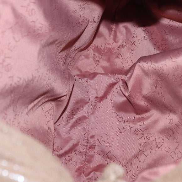 Stella MacCartney Chain Falabella Bag Polyester Beige Silver 234387 Auth mr1527