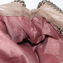 Stella MacCartney Chain Falabella Bag Polyester Beige Silver 234387 Auth mr1527-20