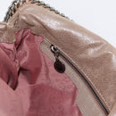 Stella MacCartney Chain Falabella Bag Polyester Beige Silver 234387 Auth mr1527-21