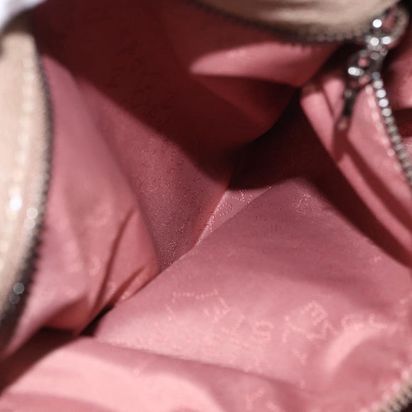 Stella MacCartney Chain Falabella Bag Polyester Beige Silver 234387 Auth mr1527