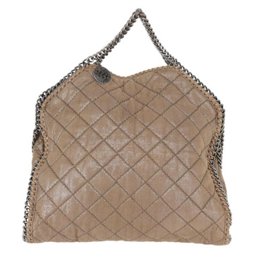 Stella MacCartney Chain Falabella Bag Polyester Beige Silver 234387 Auth mr1527 - 0