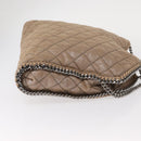 Stella MacCartney Chain Falabella Bag Polyester Beige Silver 234387 Auth mr1527-3