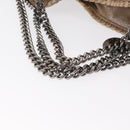 Stella MacCartney Chain Falabella Bag Polyester Beige Silver 234387 Auth mr1527-7