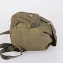 PRADA Hand Bag Nylon 2 Set Red Khaki Auth mr1528-12