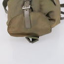 PRADA Hand Bag Nylon 2 Set Red Khaki Auth mr1528-13